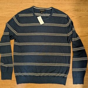 Banana Republic NWT Men's Luxury Blend Sweater, Large Navy Blue, New With Tags